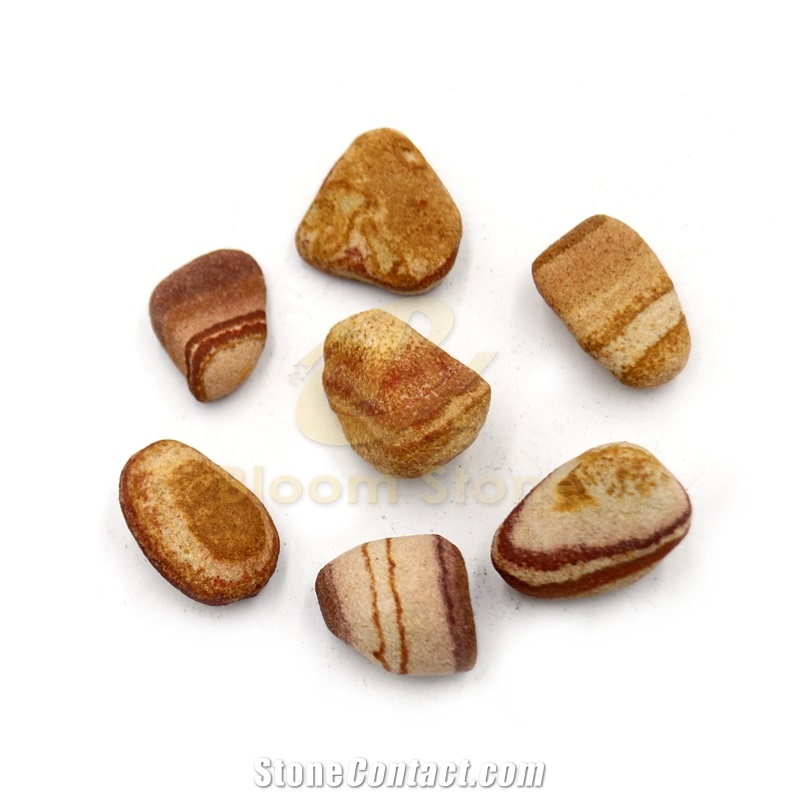 Tumbled Yellow Rainbow Sandstone Pebbles