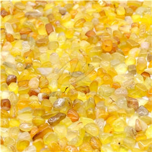 Yellow Agate For Aquarium Vase Filler And Home Decoration