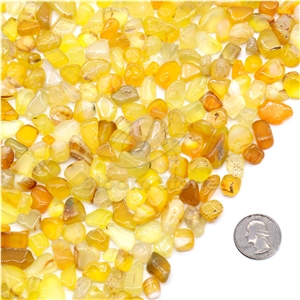 Yellow Agate For Aquarium Vase Filler And Home Decoration