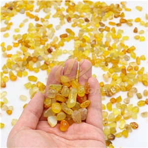 Yellow Agate For Aquarium Vase Filler And Home Decoration