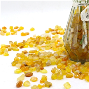 Yellow Agate For Aquarium Vase Filler And Home Decoration