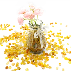 Yellow Agate For Aquarium Vase Filler And Home Decoration
