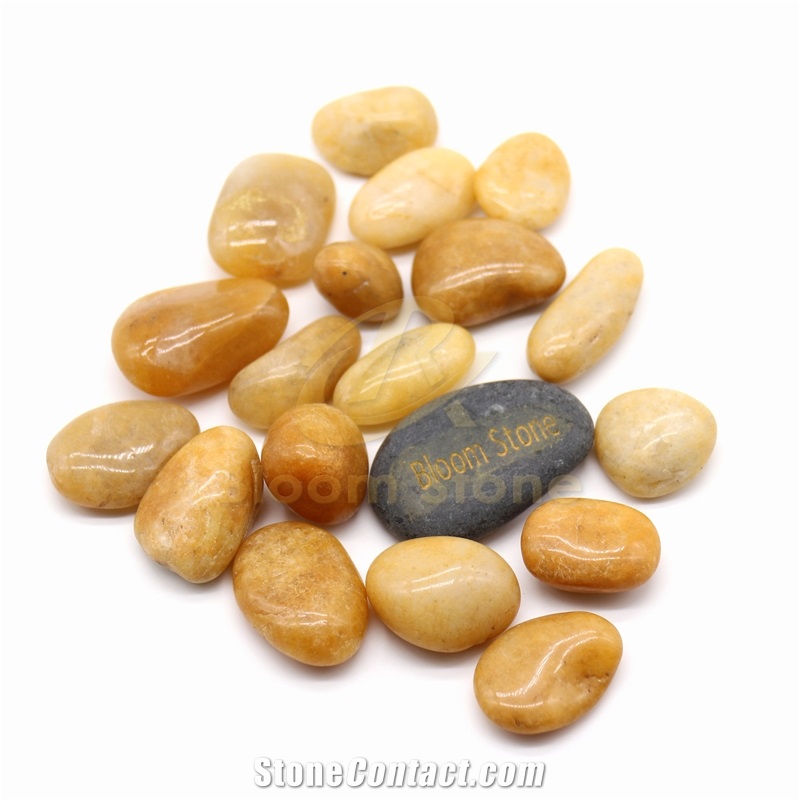 Yellow High Polished Pebbles