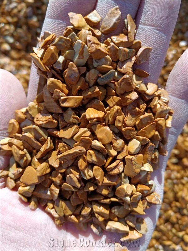 Yellow Tumbled Gravel For Landscaping