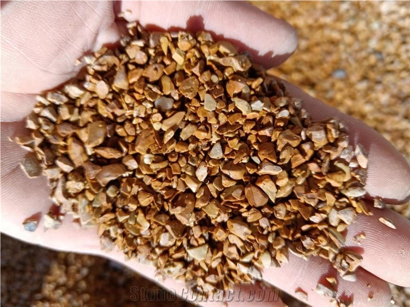 Yellow Tumbled Gravel For Landscaping