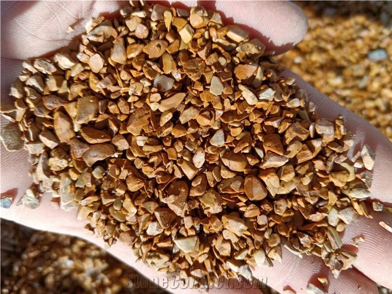 Yellow Tumbled Gravel For Landscaping