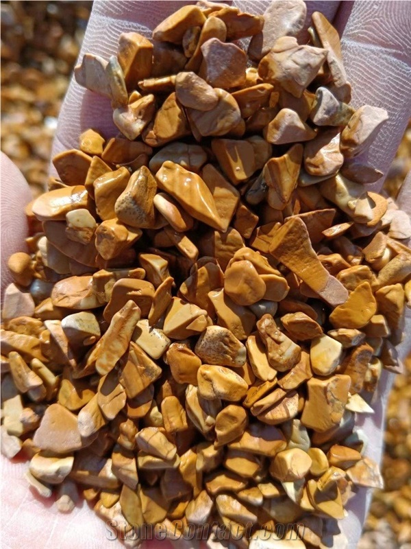Yellow Tumbled Gravel For Landscaping