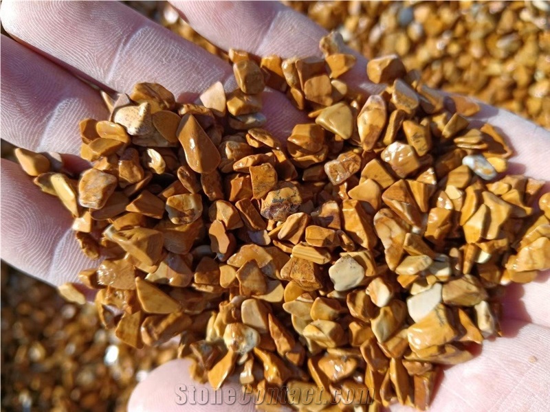 Yellow Tumbled Gravel For Landscaping