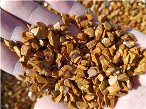 Yellow Tumbled Gravel For Landscaping