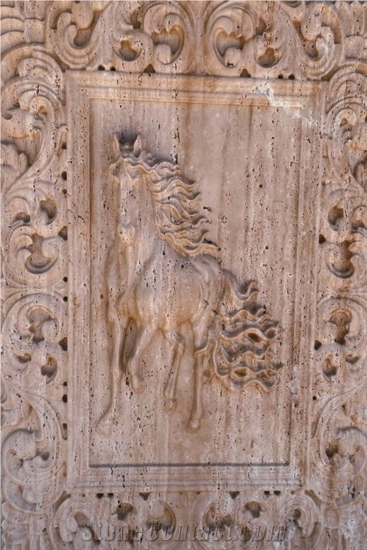 Ivory White Limestone Wall Reliefs