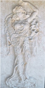 Ivory White Limestone Wall Reliefs