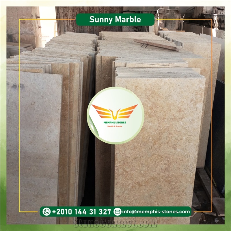Sunny Marble (Feather Pearl) Slabs, Cut To Size Tiles