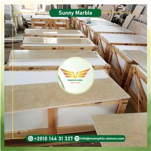 Sunny Marble (Feather Pearl) Slabs, Cut To Size Tiles