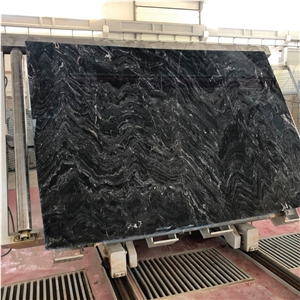 Black Golden River Marble Slabs