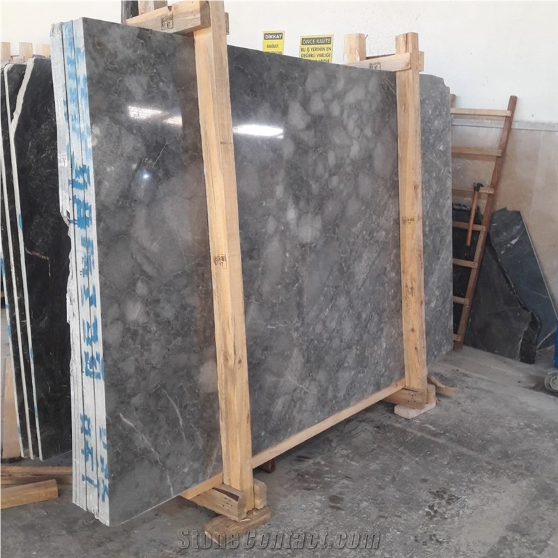Gravel Gray Marble Slabs, Tiles