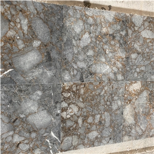 Gravel Gray Marble Slabs, Tiles