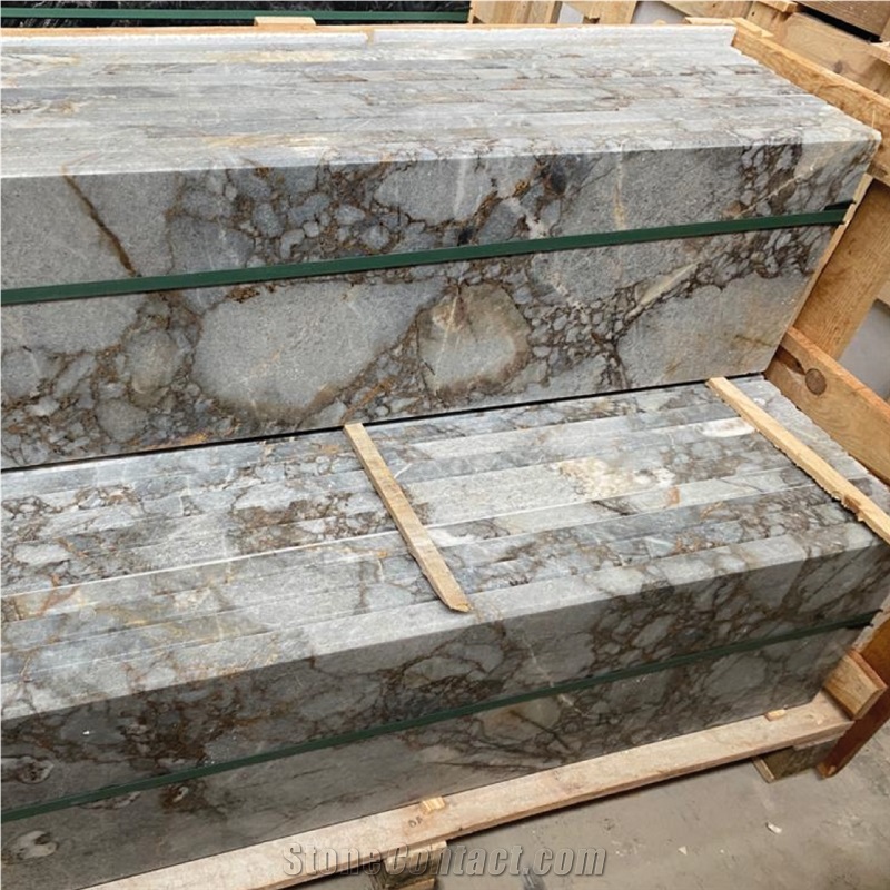 Gravel Gray Marble Slabs, Tiles