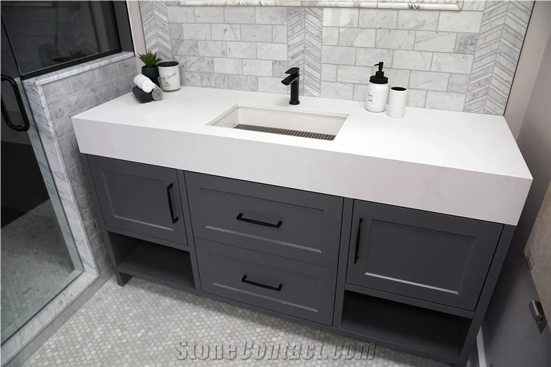 Eternal Statuario Silestone Quartz Vanity Sink