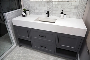 Eternal Statuario Silestone Quartz Vanity Sink