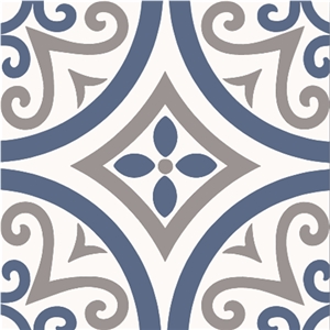 Carousel Blue Cement Tile