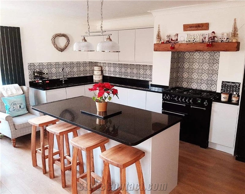 Beautiful Modern Kitchen With A Granite Counter Top
