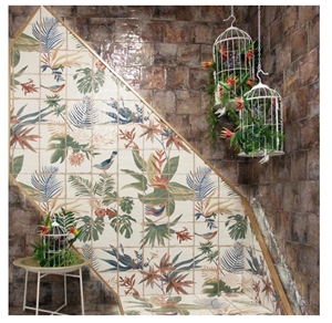 Angela Harris Dunmore Sonata Mural 8X8 Polished Ceramic Wall Tiles