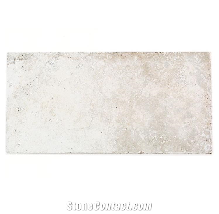 Seville Olimpia White 12X24 Travertine Look Matte Porcelain Tiles