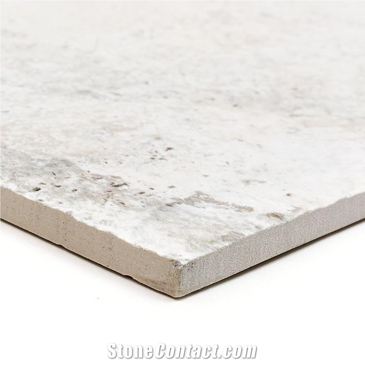 Seville Olimpia White 12X24 Travertine Look Matte Porcelain Tiles