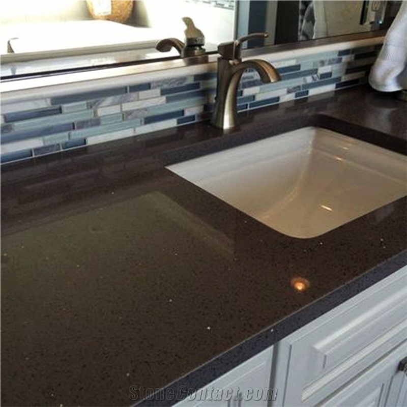 Ebony Quartz Kitchen Countertop