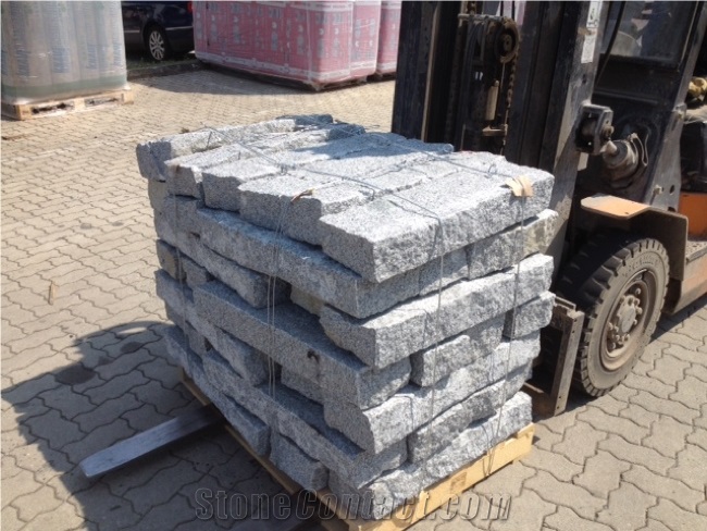 Bergama Grey Granite Kerbstones, Curbstones
