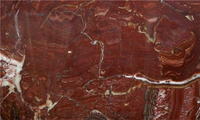 Onice Rosso Vulcano-Rojo Vulkano Onyx Slabs