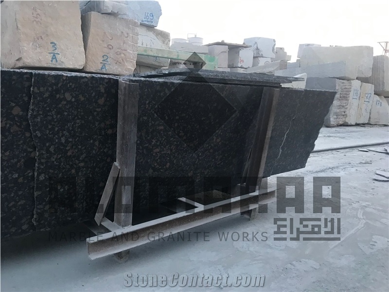 Aswan Black Granite Slabs, Tiles
