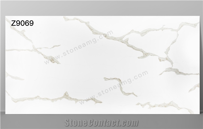 Quartz Slabs Calacatta White Jumbo Size