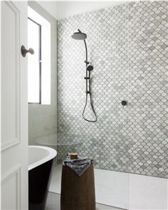 Fish Scale Marble Mosaic Tiles Fish Scale Marble Mosaic Tiles
