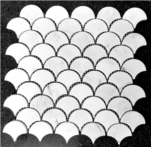 Fish Scale Marble Mosaic Tiles