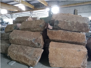 Vietnam Yellow Granite Cobble Stone, Pavers, Cube Stone