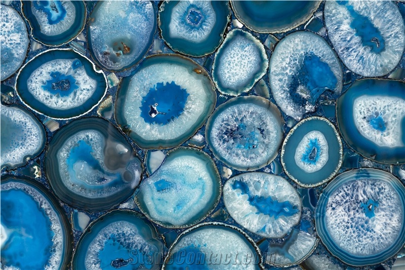 Blue Agate Stone Slabs