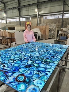 Blue Agate Stone Slabs