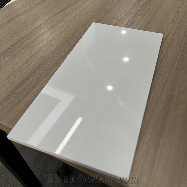 Super Thin 12/13/15Mm White Nano Glass Stone Crystallized