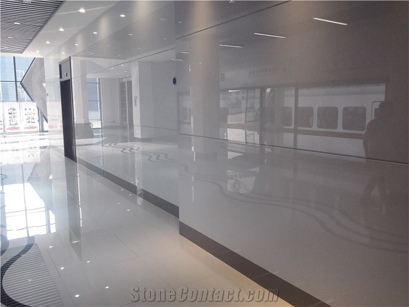 Super Thin 12/13/15Mm White Nano Glass Stone Crystallized