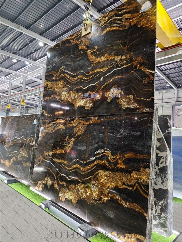 Cosmic Gold Tauros Magma Gold Granite Titanium Gold Slabs