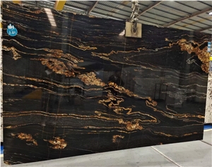 Cosmic Gold Tauros Magma Gold Granite Titanium Gold Slabs