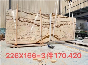 Golden Dragon Sofitel Gold Marble Bookmatching Slabs & Tiles