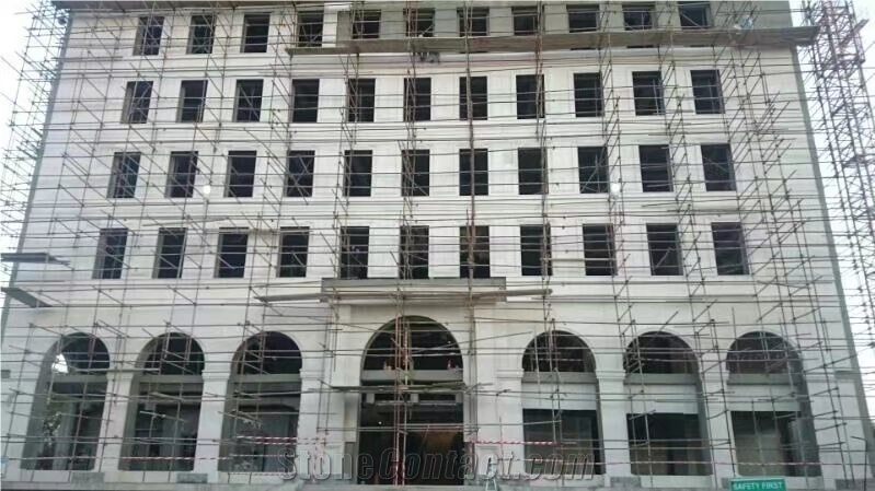 Beige Moca Cream Limestone For Exterior Wall Cladding Panels