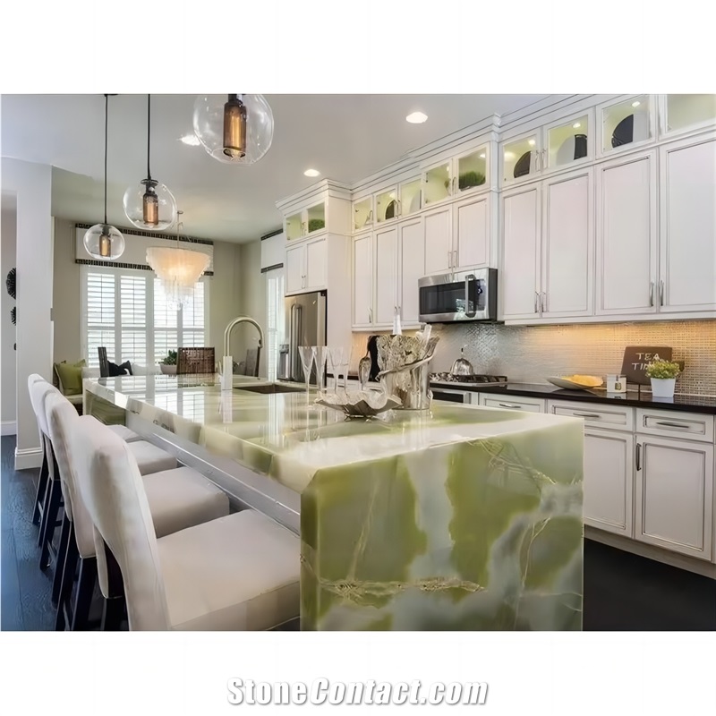 Polished Green Onyx Slabs