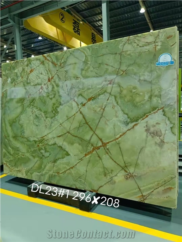 Polished Green Onyx Slabs