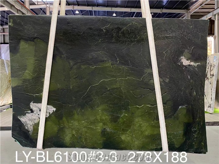 Pure Green Background Natural Avocatus Quartzite Slabs