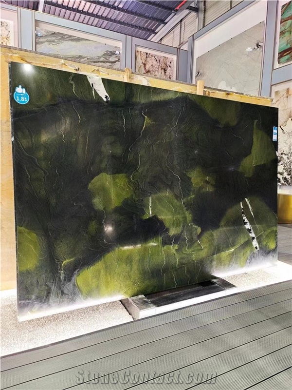 Pure Green Background Natural Avocatus Quartzite Slabs
