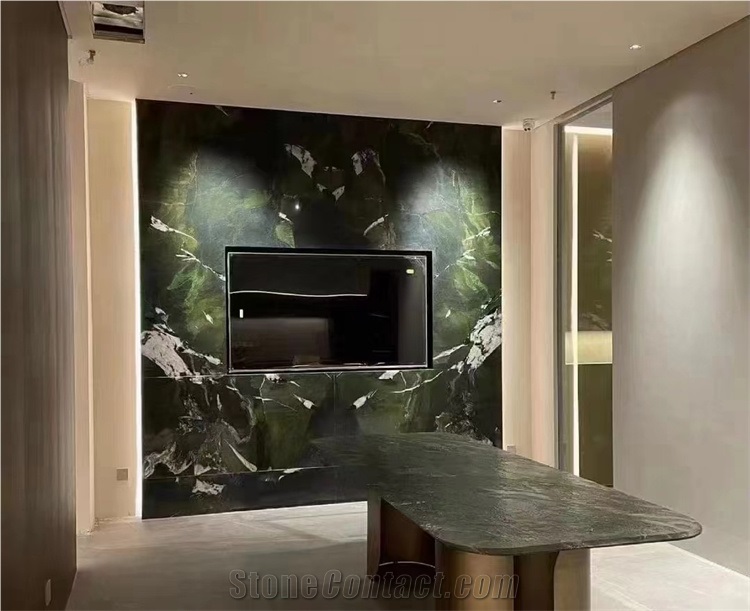 Pure Green Background Natural Avocatus Quartzite Slabs