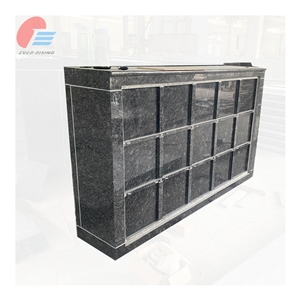 Steel Gray Granite 15 Niche Columbarium With Double Shutters